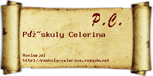 Páskuly Celerina névjegykártya